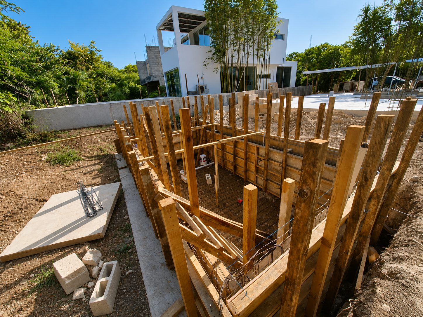 Avance de obra Casa Aria — Cimentación