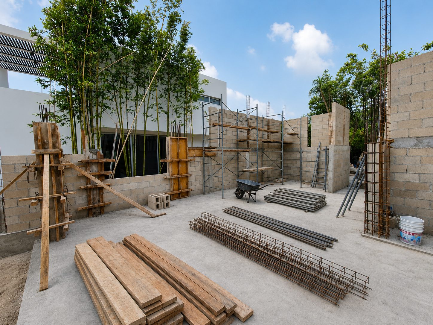 Avance de obra Casa Aria — Estructura